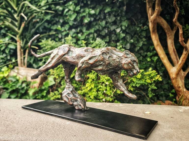The Leopard in a garden